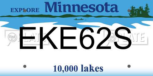 EKE62S Minnesota License Plate