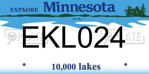 EKL024 Minnesota License Plate