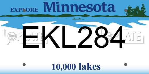 EKL284 Minnesota License Plate
