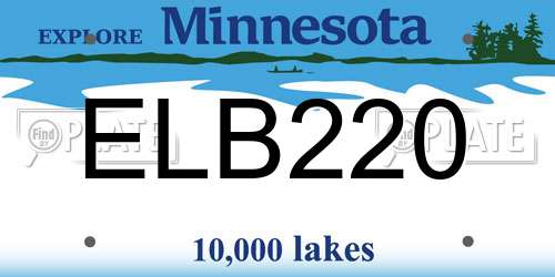 ELB220 Minnesota License Plate