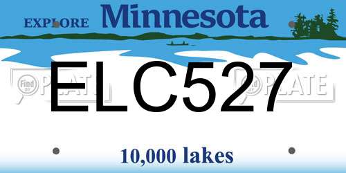 ELC527 Minnesota License Plate