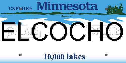 ELCOCHO Minnesota License Plate