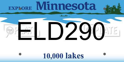 ELD290 Minnesota License Plate