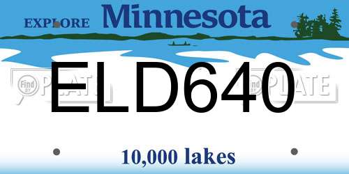 ELD640 Minnesota License Plate