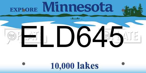 ELD645 Minnesota License Plate