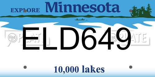 ELD649 Minnesota License Plate