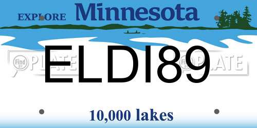 ELDI89 Minnesota License Plate