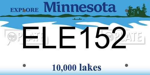 ELE152 Minnesota License Plate