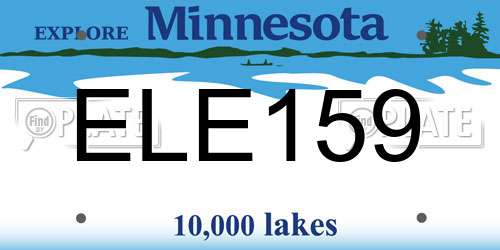 ELE159 Minnesota License Plate