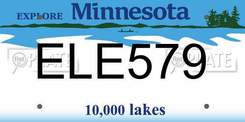 ELE579 Minnesota License Plate