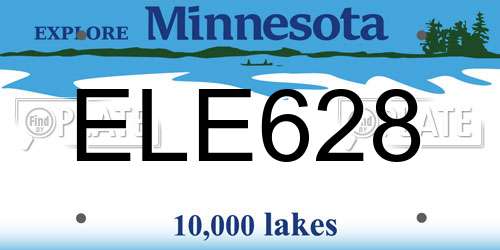 ELE628 Minnesota License Plate