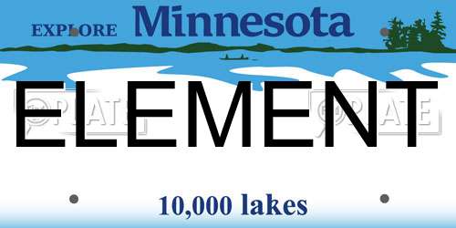ELEMENT Minnesota License Plate