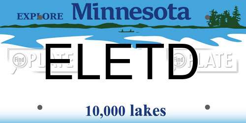 ELETD Minnesota License Plate