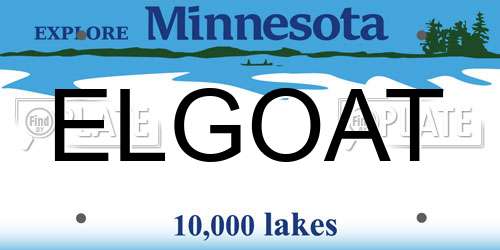 ELGOAT Minnesota License Plate