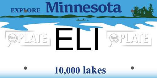ELI Minnesota License Plate