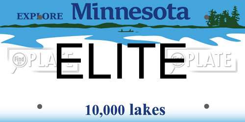 ELITE Minnesota License Plate
