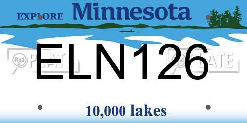 ELN126 Minnesota License Plate