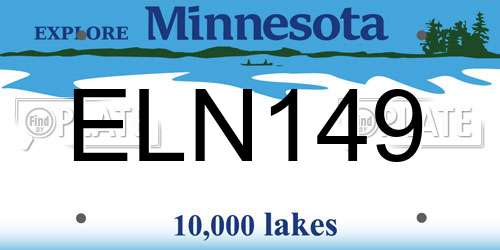 ELN149 Minnesota License Plate