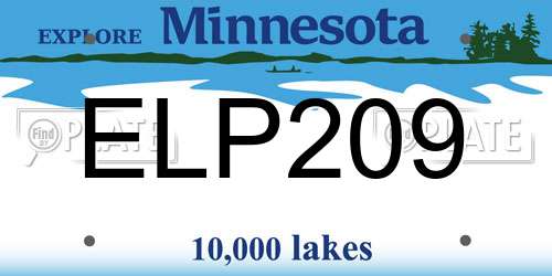 ELP209 Minnesota License Plate