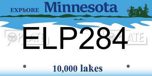 ELP284 Minnesota License Plate