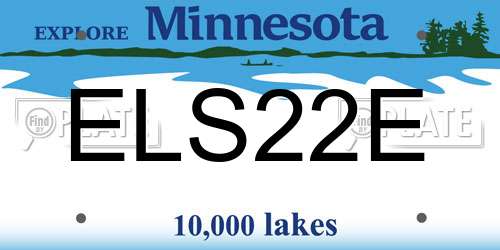 ELS22E Minnesota License Plate