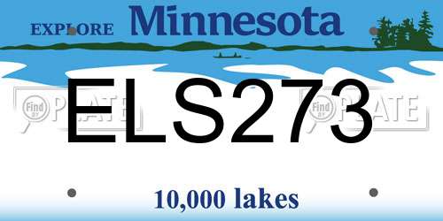ELS273 Minnesota License Plate