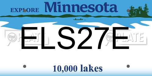 ELS27E Minnesota License Plate
