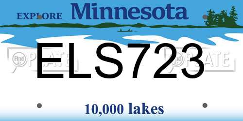 ELS723 Minnesota License Plate