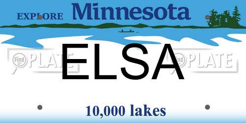 ELSA Minnesota License Plate