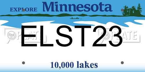 ELST23 Minnesota License Plate