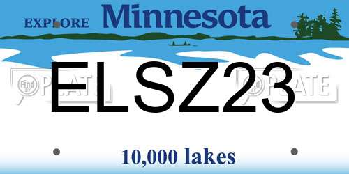 ELSZ23 Minnesota License Plate