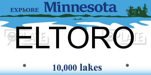 ELTORO Minnesota License Plate