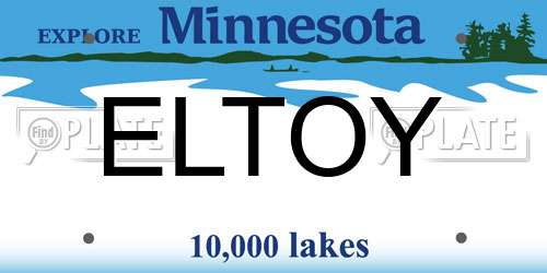 ELTOY Minnesota License Plate
