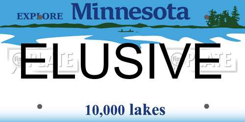 ELUSIVE Minnesota License Plate