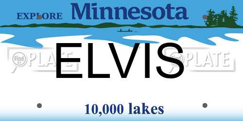 ELVIS Minnesota License Plate