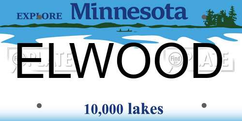ELWOOD Minnesota License Plate