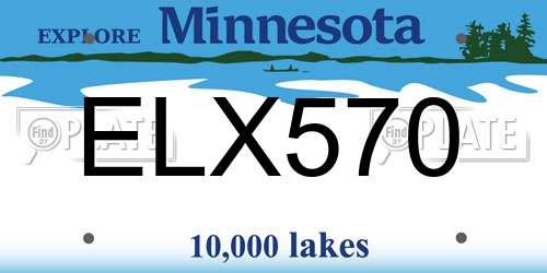 ELX570 Minnesota License Plate