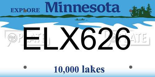 ELX626 Minnesota License Plate
