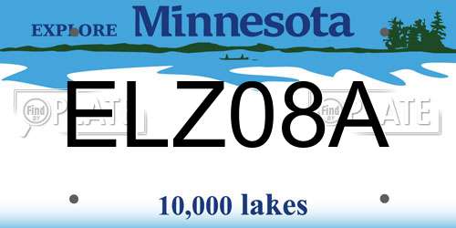 ELZ08A Minnesota License Plate