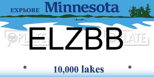 ELZBB Minnesota License Plate