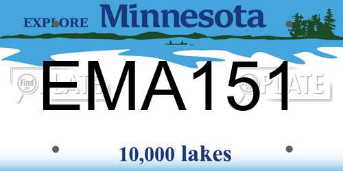 EMA151 Minnesota License Plate