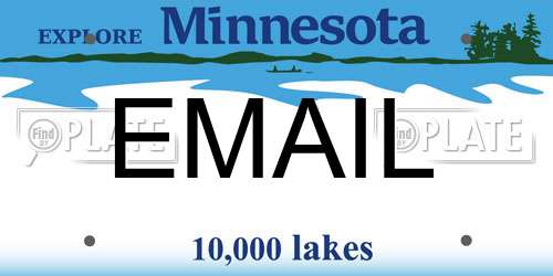 EMAIL Minnesota License Plate