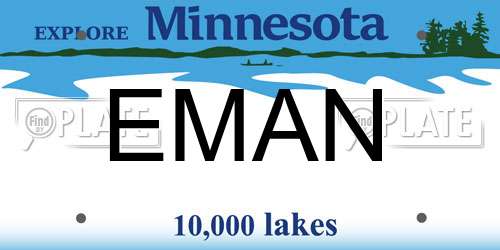 EMAN Minnesota License Plate