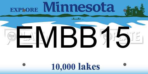 EMBB15 Minnesota License Plate