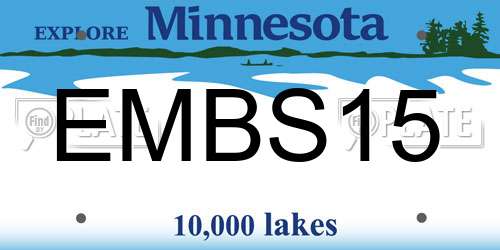 EMBS15 Minnesota License Plate
