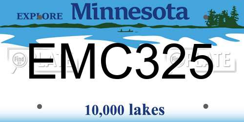 EMC325 Minnesota License Plate