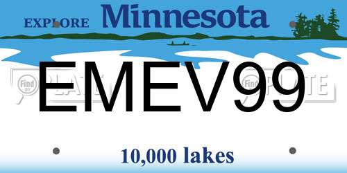EMEV99 Minnesota License Plate