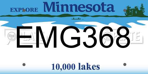 EMG368 Minnesota License Plate