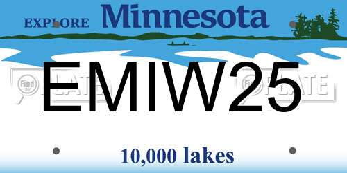 EMIW25 Minnesota License Plate