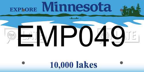 EMP049 Minnesota License Plate